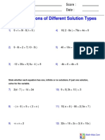 Algebra1 Equations Determine Solution Type