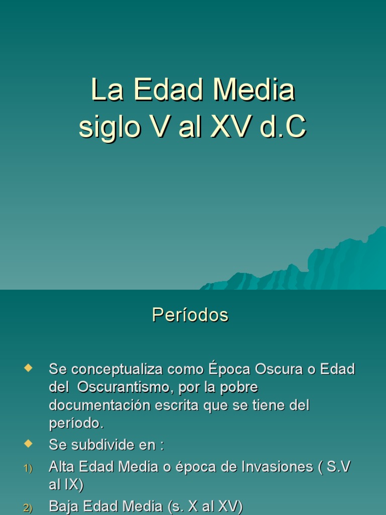 Historia y Características de la Edad Media | PDF | imperio Bizantino ...