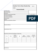 New Dealership Application Form