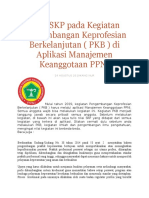 Nilai SKP Pada Kegiatan Pengembangan Keprofesian Berkelanjutan