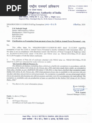 106-5113 03.01.2020 Reg Clarification Armed Forces Exemption | PDF 