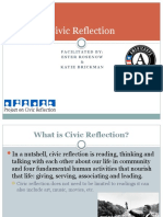 Civic Reflection: Facilitated By: Ester Rosenow & Katie Brickman