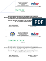 Certificate of Participation