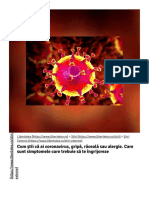 Ce Diferente Sunt Intre Coronavirus, Gripa, Raceala Sau Alergie - Simptome - Libertatea