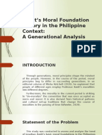 Haidt's Moral Foundation Theory in The Philippine Context