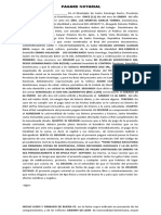 Pagaré notarial para pago de deuda de RD$25,000 en 13 cuotas semanales