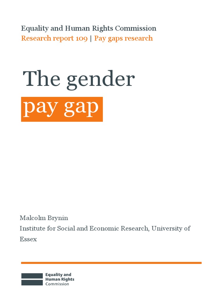 Research Report 109 The Gender Pay Gap PDF | PDF | Gender Pay Gap | Mean