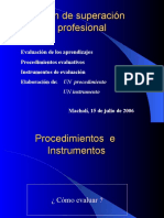 Procedimientos Evaluativos