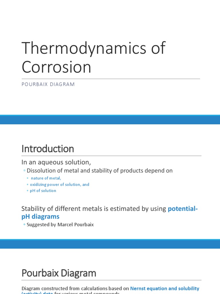 Pourbaix Diagrams in Corrosion Analysis | PDF | Corrosion | Ph