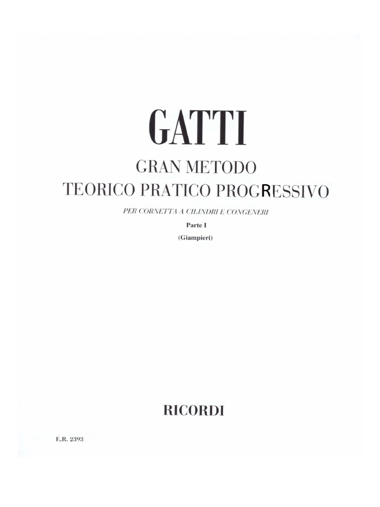 GATTI – GRAN METODO TEORICO PRATICO PROGRESSIVO (CHIAVE DI BASSO) PER - 4