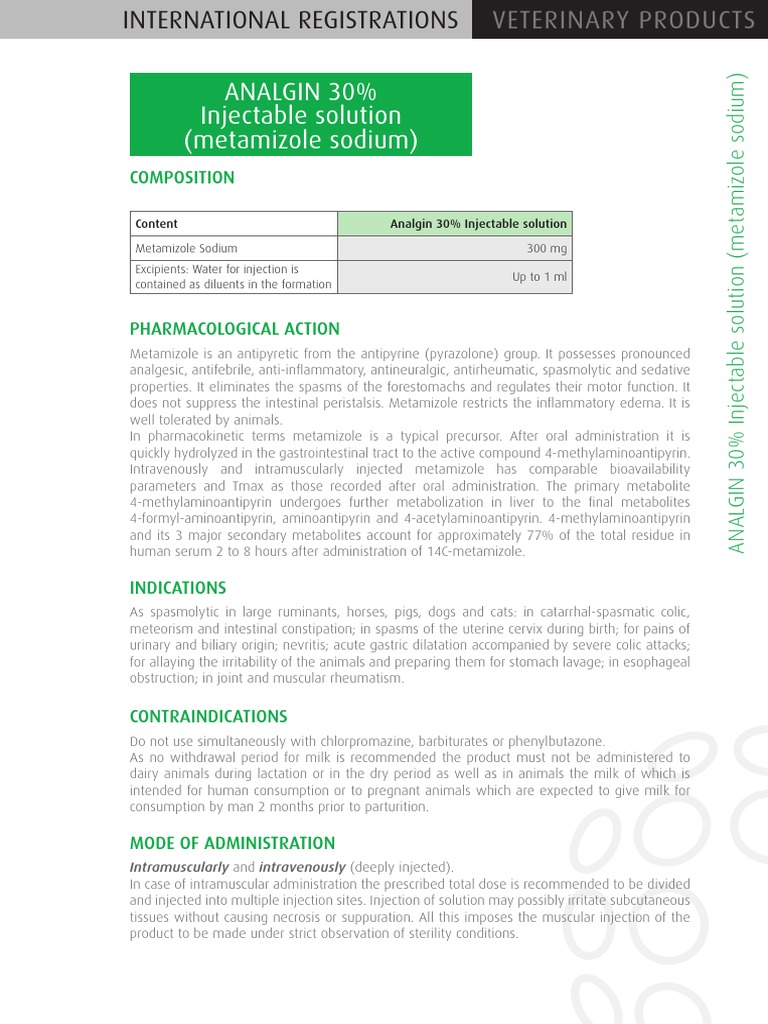 Analgin PDF Injection (Medicine) Gastrointestinal Tract