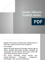 Agama SBG Sumber Moral