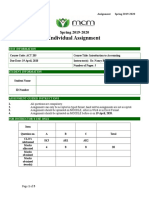 ACT 205 Assignment - Spring 2019-20