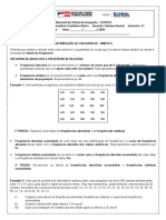 Distribuição de Frequência Simples - Primeira Parte