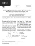 A re-investigation of resveratrol synthesis by Perkins reaction
