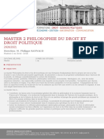 Master 2 Philosophie du droit et droit politique 