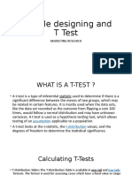 Sample Designing and T Test