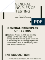 General Principles of Testing