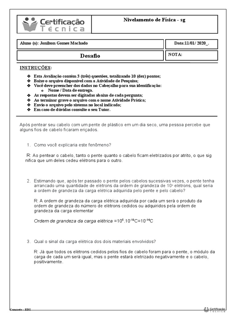 Atividade Prática 1 | PDF