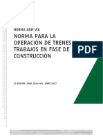 NAV 5-2-0.1+M1 Norma para La Operación de Trenes y Trabajos en Fase de Constucción. (1 Ed.+m1) PDF