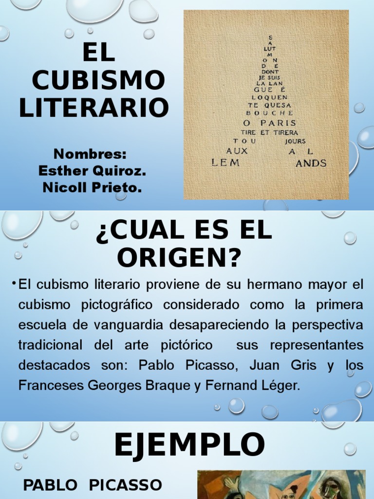 EL CUBISMO LITERARIO Prueba | PDF | Cubismo | Pablo Picasso