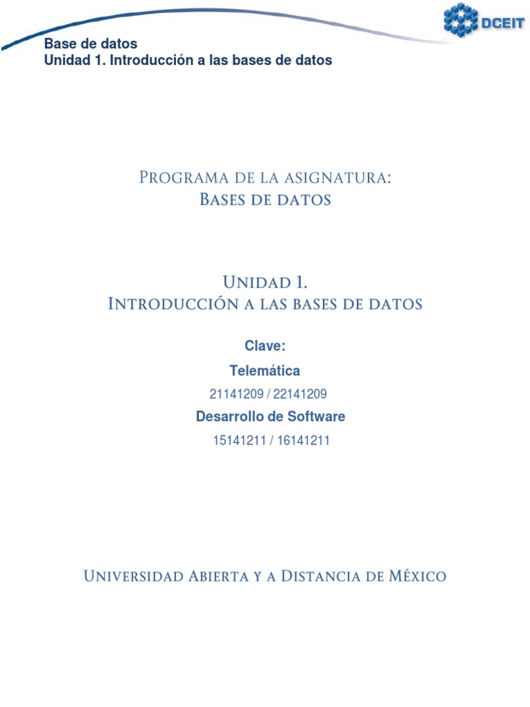 Introducción a Bases de Datos | PDF | Base de datos relacional | Bases ...