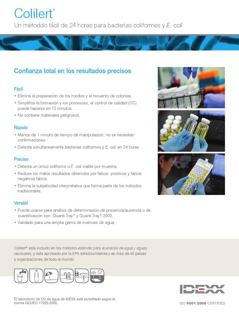 Colilert Spanish | PDF | Química | Naturaleza