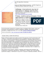 CoDesign Volume 10 Issue 1 2014 (Doi 10.1080 - 15710882.2014.888183) Sanders, Elizabeth B.-N. Stappers, Pieter Jan - Probes, Toolkits and Prototypes - Three Approaches To Making in Codesigning PDF