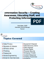 Information Security - Creating Awareness, Educating Staff and Protecting Information