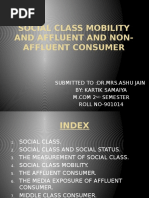 Social Class Mobility and Affluent and Non-Affluent Consumer