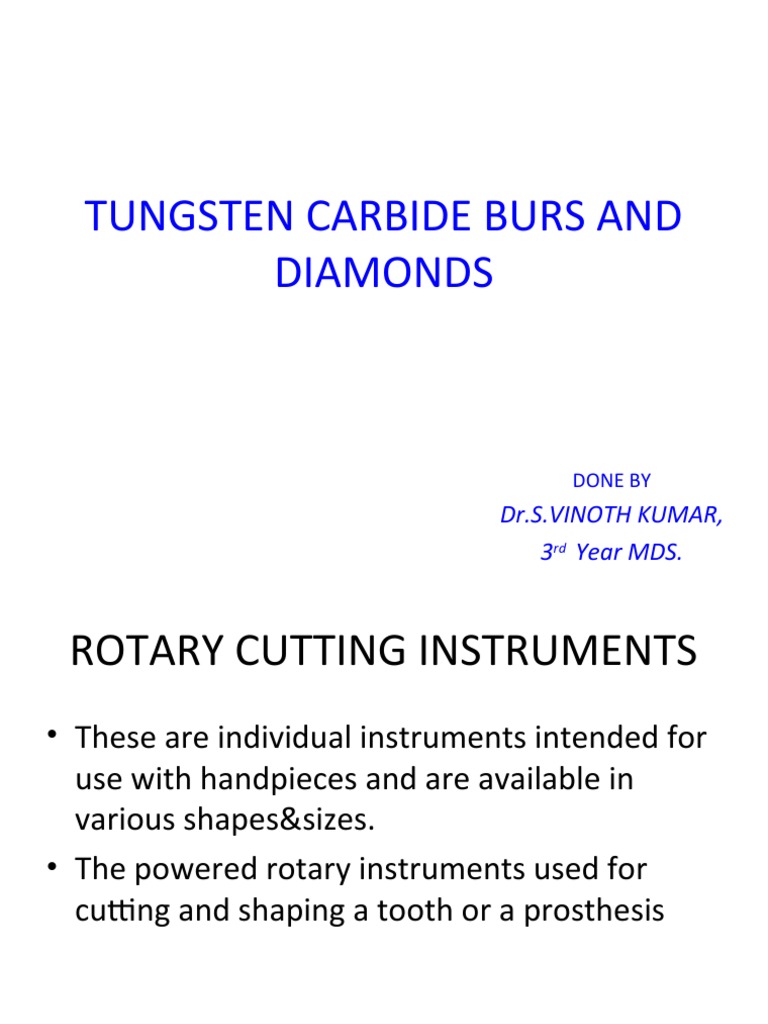 Dental Burs PDF Abrasive Blade