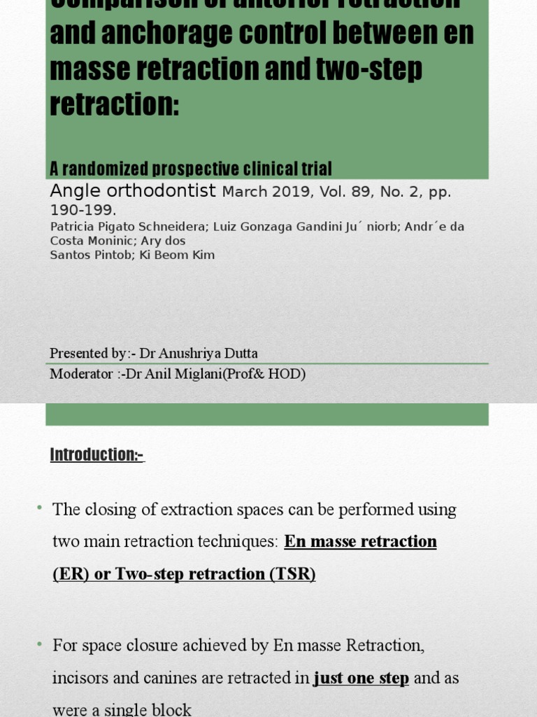 Anterior Retraction Techniques in Orthodontics | PDF | Orthodontics | Tooth