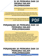 Perjanjian 20 Perkara Dan 18 Perkara Dalam Perlembagaan