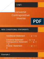 Logic Conditional Statements Converse Contrapositive Inverse