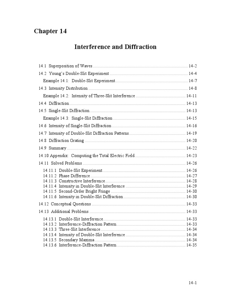 Inteference and Diffraction MIT | PDF | Diffraction | Wavelength