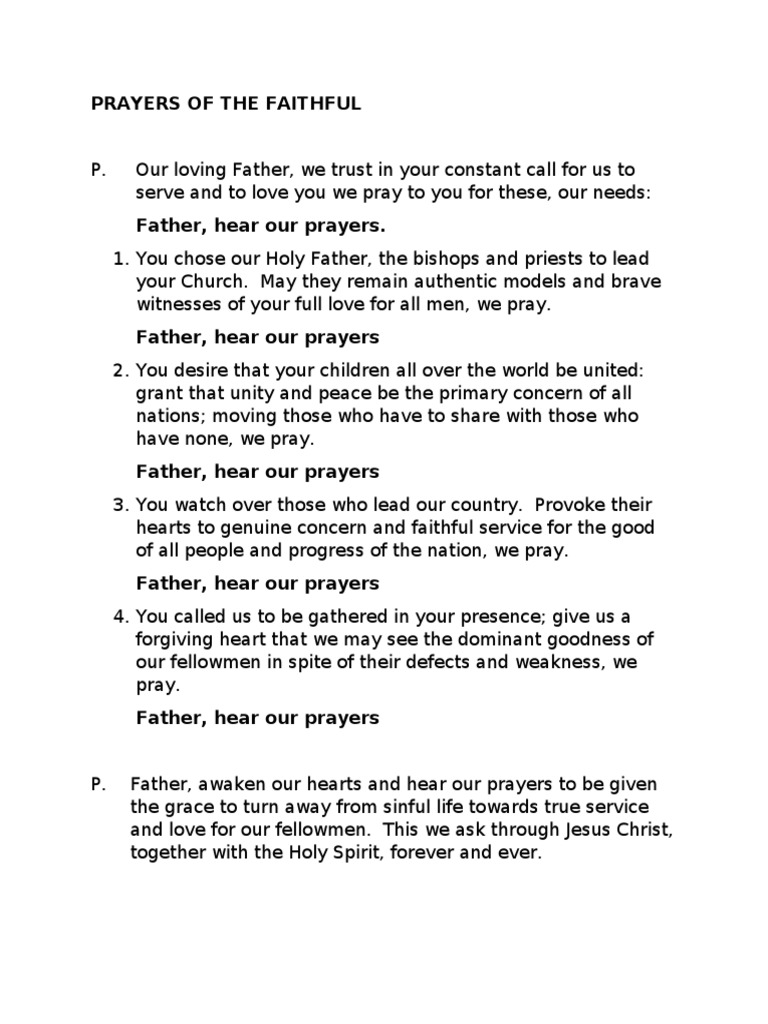 Prayers of The Faithful PDF