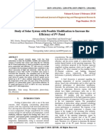 Study of Solar System With Possible Modification To Increase The Efficiency of PVPanel