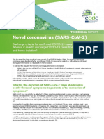 When is it safe to discharge COVID-19 cases