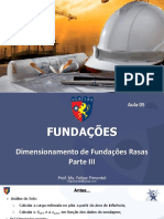 Aula 05 - Dimensionamento de Fundações Rasas Ou Diretas - Parte III