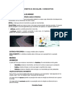 Fisica: Cinematica Escalar e Conceitos Iniciais