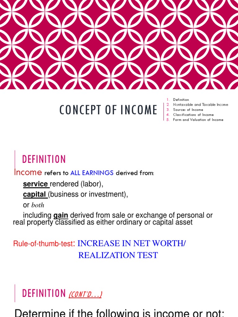 Chapter 3 Concept of Income PDF | PDF | Basis Of Accounting ...