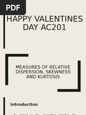 6 Measures Of Relative Dispersion Skewness And Kurtosis Pptx Skewness Descriptive Statistics