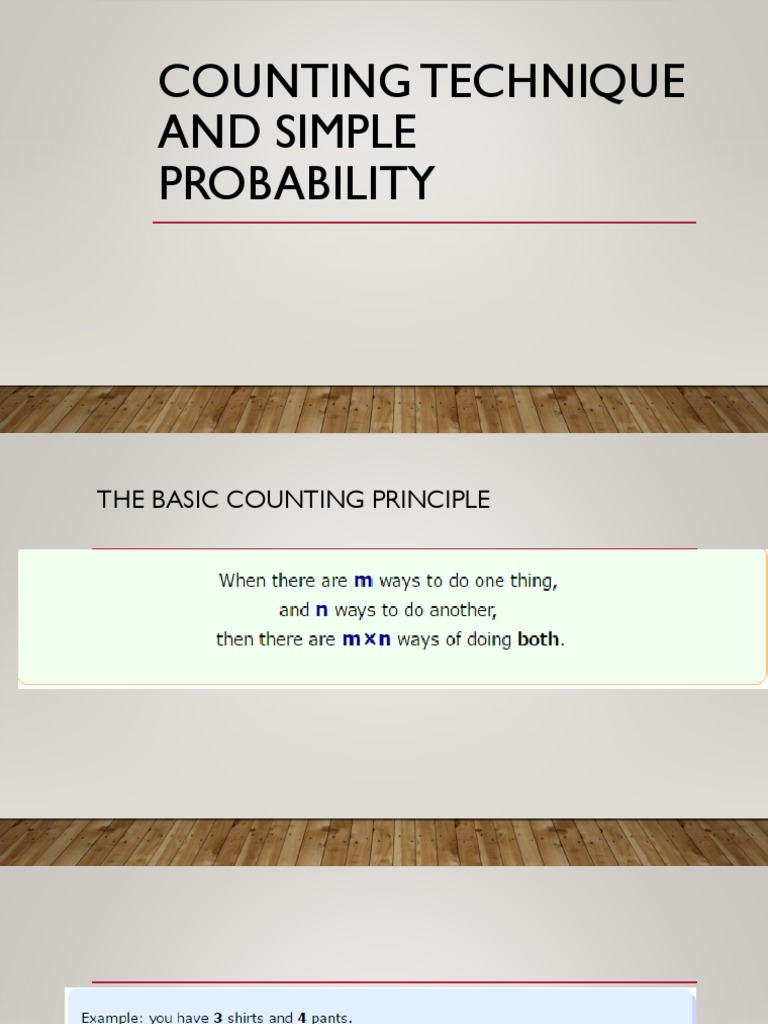 Discrete Lec8 Counting Techniques and Simple Probability PDF PDF