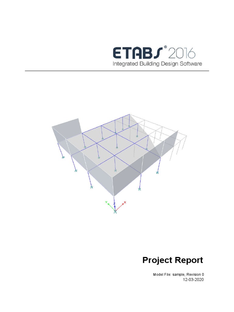ETABS 2016 Project Report Overview | PDF | Structural Engineering ...
