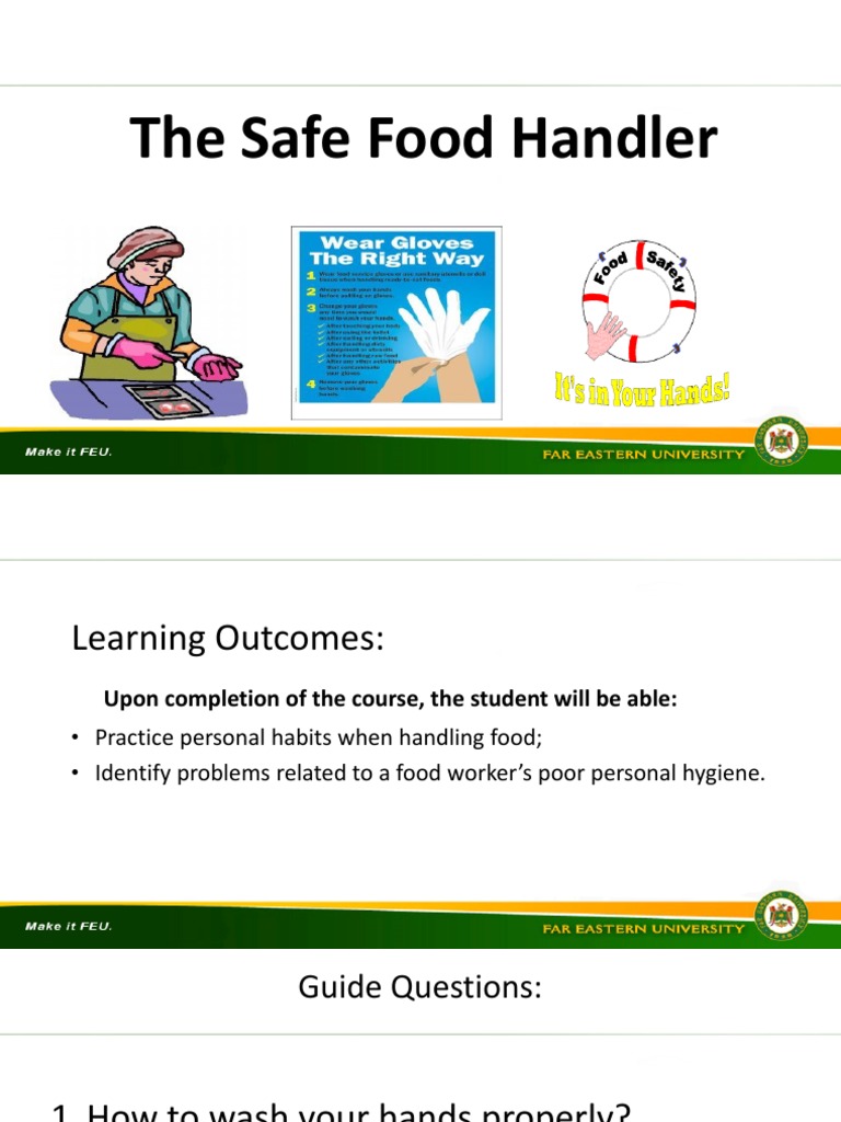 Personal Hygiene for Food Handlers | PDF | Hand Washing | Foodborne Illness