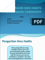 Pembagian Ilmu Hadis Dan Cabangnya