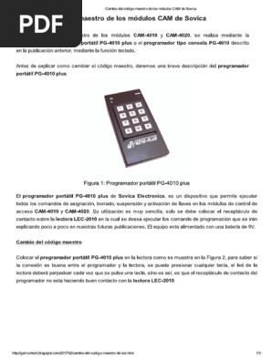 Cambio Del Código Maestro De Los Módulos CAM De Sovica | PDF
