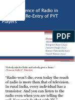 The Resurgence of Radio in India: The Re-Entry of PVT Players