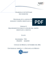 Unidad 2 Requerimientos para El Analisis Del Dis Orientado A Objetos PDF