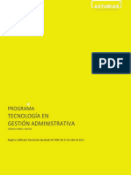 Pensum Tecnología en Gestión Administrativa PDF